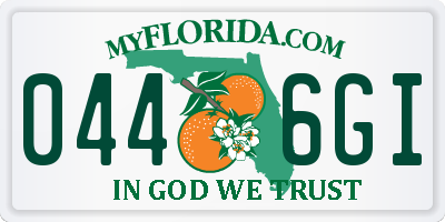 FL license plate 0446GI