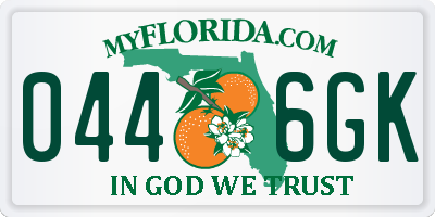 FL license plate 0446GK