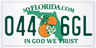 FL license plate 0446GL