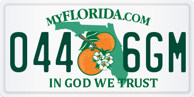 FL license plate 0446GM