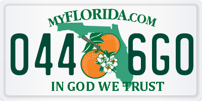 FL license plate 0446GO