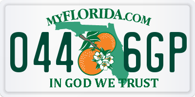 FL license plate 0446GP