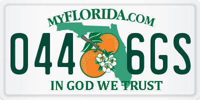 FL license plate 0446GS