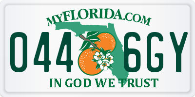 FL license plate 0446GY