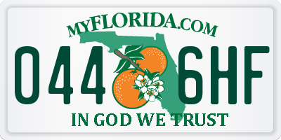 FL license plate 0446HF