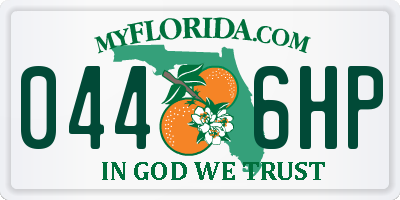 FL license plate 0446HP