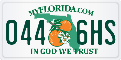 FL license plate 0446HS
