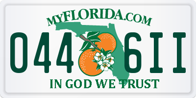 FL license plate 0446II