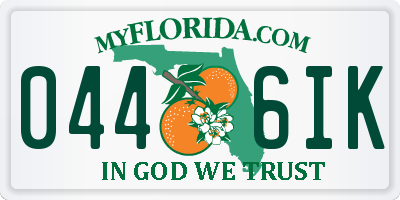 FL license plate 0446IK
