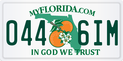 FL license plate 0446IM
