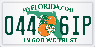 FL license plate 0446IP