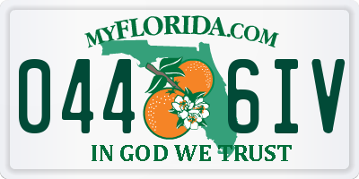 FL license plate 0446IV