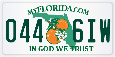 FL license plate 0446IW