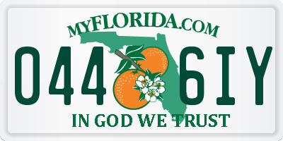 FL license plate 0446IY