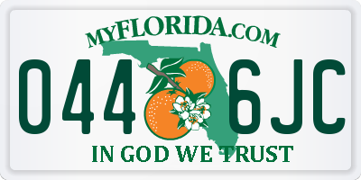 FL license plate 0446JC