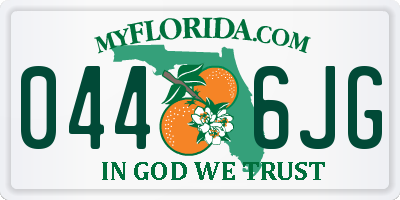 FL license plate 0446JG