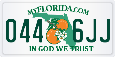 FL license plate 0446JJ