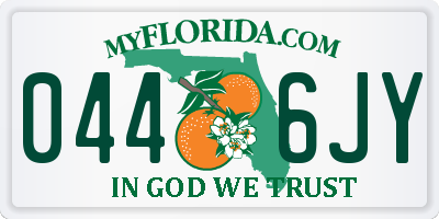 FL license plate 0446JY
