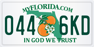 FL license plate 0446KD
