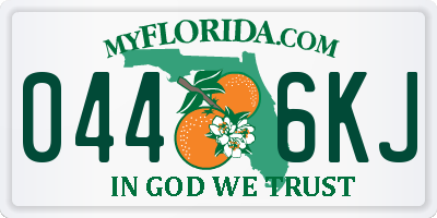 FL license plate 0446KJ