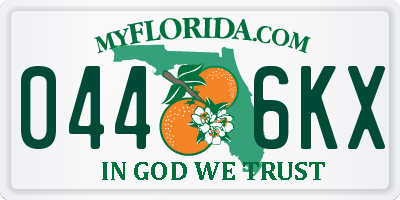 FL license plate 0446KX