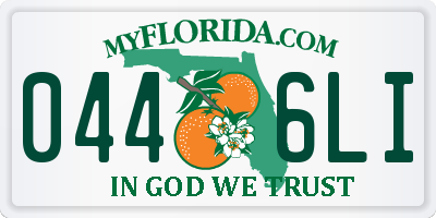 FL license plate 0446LI