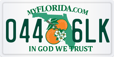 FL license plate 0446LK