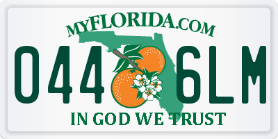 FL license plate 0446LM