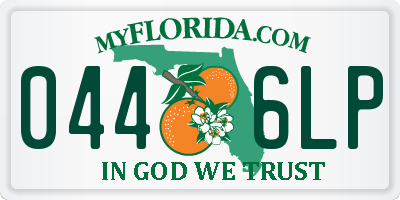 FL license plate 0446LP