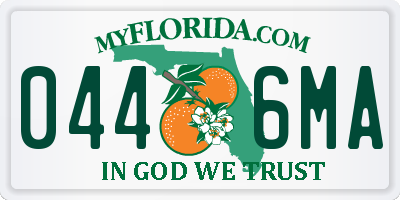FL license plate 0446MA