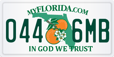FL license plate 0446MB