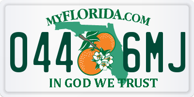 FL license plate 0446MJ