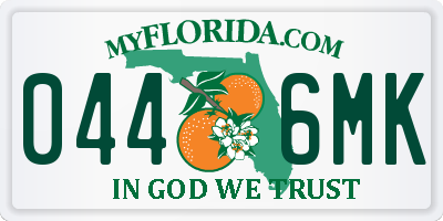 FL license plate 0446MK