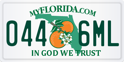 FL license plate 0446ML