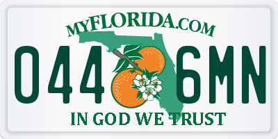FL license plate 0446MN