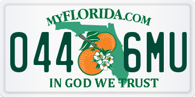 FL license plate 0446MU