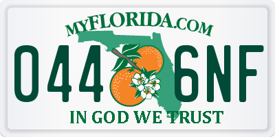 FL license plate 0446NF