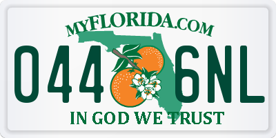 FL license plate 0446NL