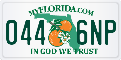 FL license plate 0446NP