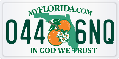 FL license plate 0446NQ