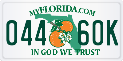 FL license plate 0446OK