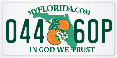 FL license plate 0446OP