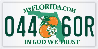 FL license plate 0446OR
