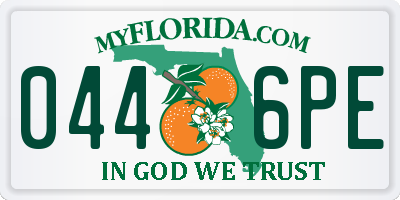 FL license plate 0446PE