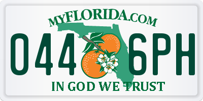 FL license plate 0446PH