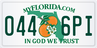 FL license plate 0446PI