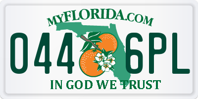 FL license plate 0446PL