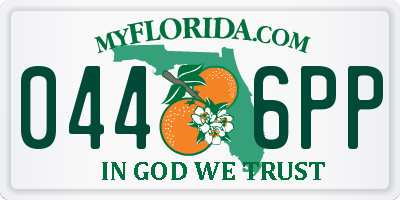 FL license plate 0446PP