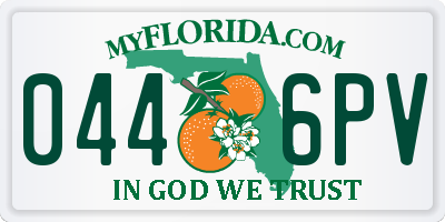 FL license plate 0446PV