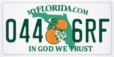 FL license plate 0446RF